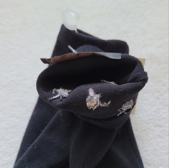 ECHO | Vintage Embroidered Floral Gloves NEW Ladies Small Black - Picture 5 of 12